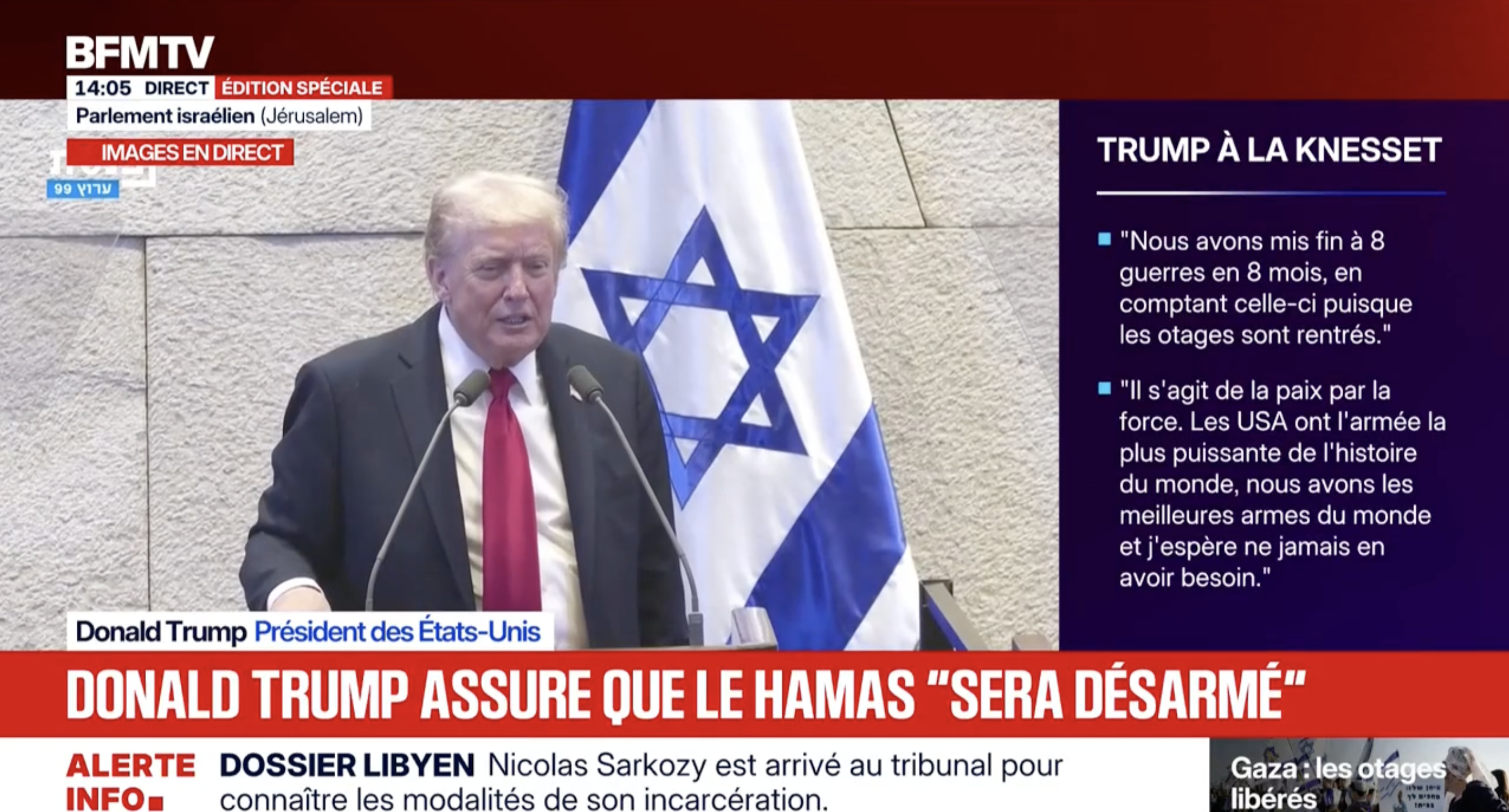 Donald Trump suggère une amnistie de Benjamin Netanyahu devant le parlement israélien