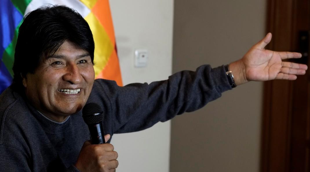 Le président de la Bolivie, Evo Morales, lors d'une conférence de presse à la résidence présidentielle de La Paz (Bolivie), le 14 juin 2016.