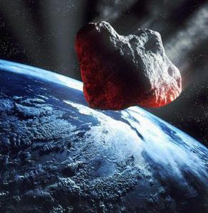 Astéroïde sur la Terre.