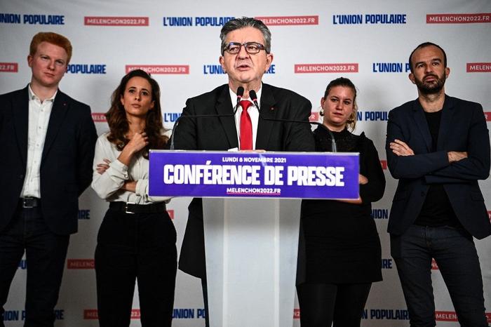 Jean-Luc Mélenchon conférence de presse AFP