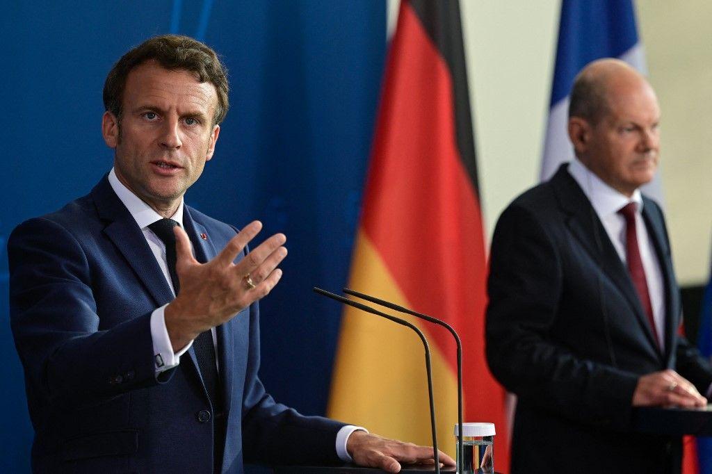 Emmanuel Macron Olaf Scholz AFP