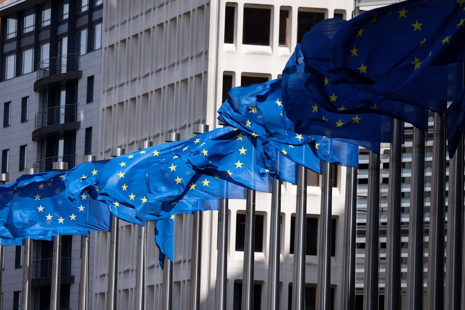 Drapeaux européens à Bruxelles