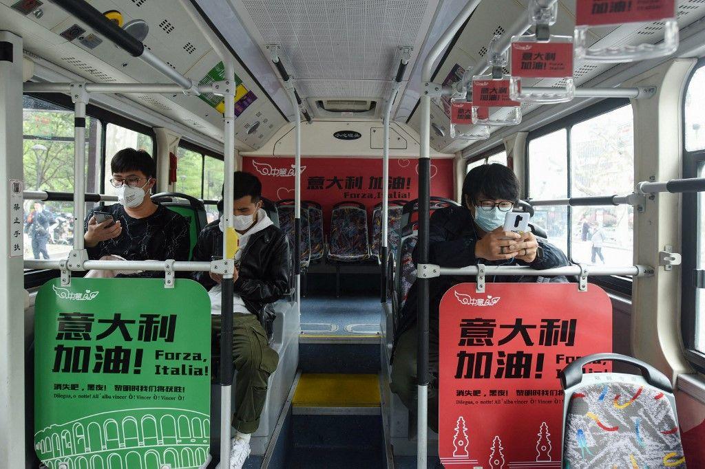 Chine bus Covid-19 AFP