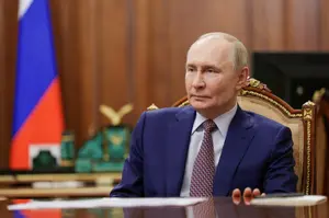 Le président russe Vladimir Poutine assiste à une réunion. (Image d'illustration)