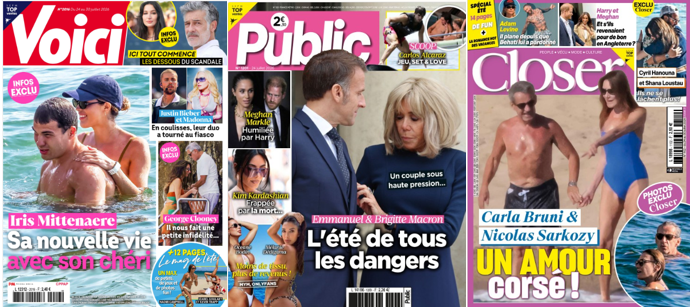 "Voici", "Public" et "Closer".
