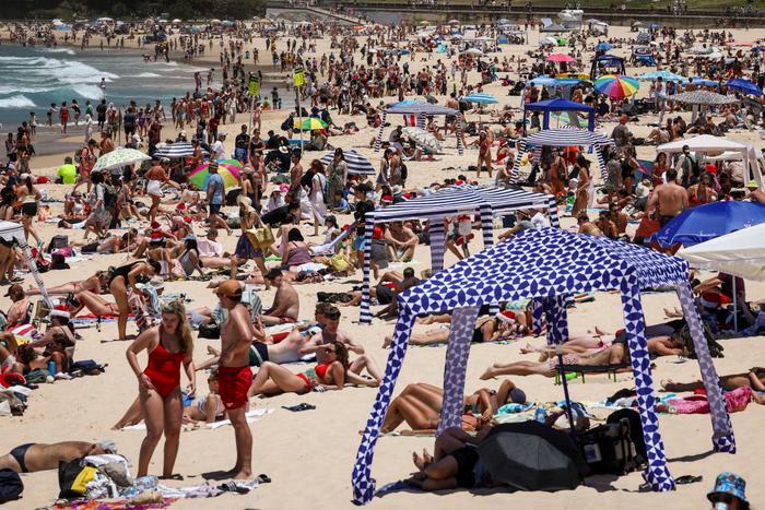 Une vue de la plage de Bondi Beach à Sydney le 25 décembre 2024.