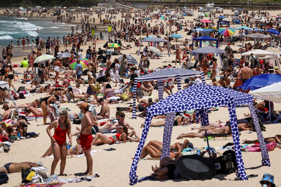 Une vue de la plage de Bondi Beach à Sydney le 25 décembre 2024.
