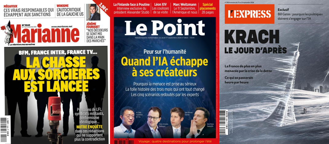 A la Une de vos hebdos cette semaine