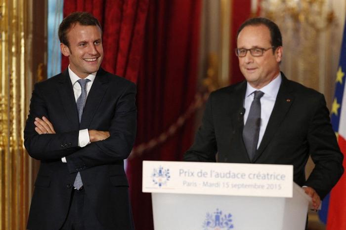 Emmanuel Macron François Hollande AFP