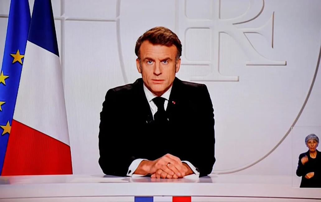 Emmanuel Macron lors de son allocution télévisée, mercredi 5 mars 2025
