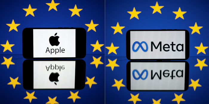 Apple et Meta ont été frappées d'amendes européennes, pour un total de 700 millions d'euros.