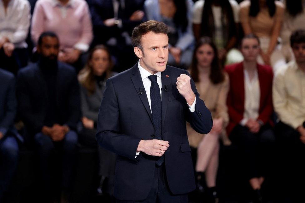 Emmanuel Macron débat TF1 AFP