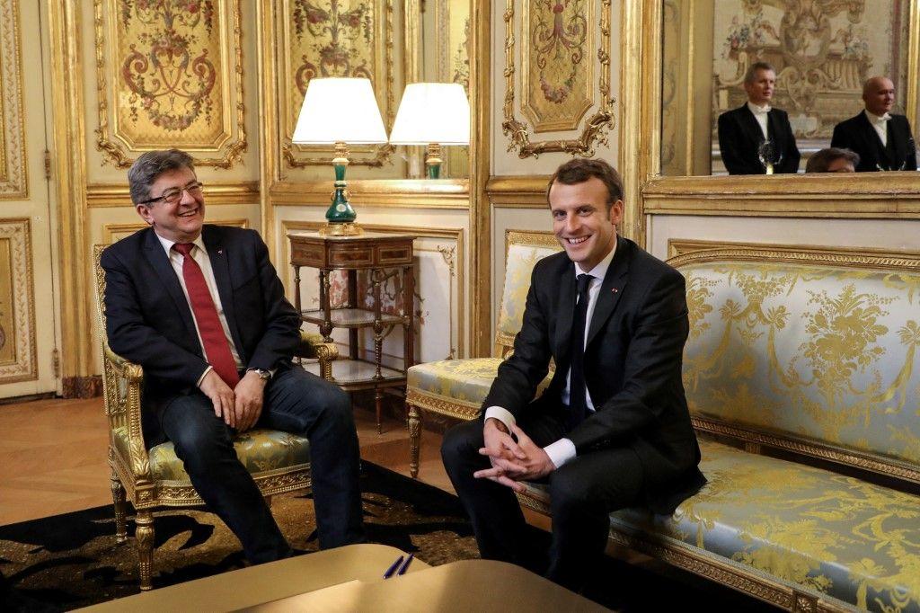 Emmanuel Macron Jean-Luc Mélenchon AFP