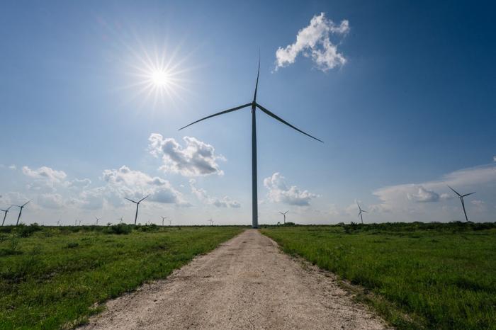 Des éoliennes installées à Papalote, au Texas.
