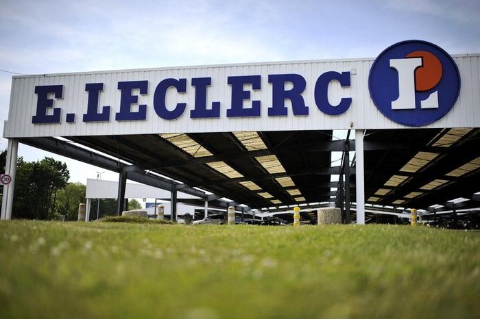 Leclerc E.Leclerc logo supermarché AFP