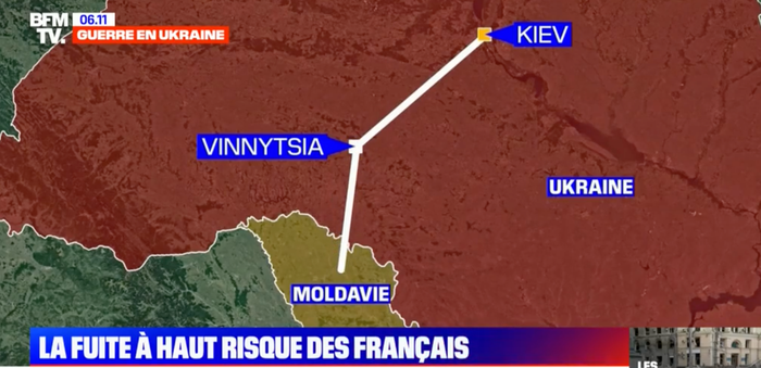 Le parcours du petit convoi de Français