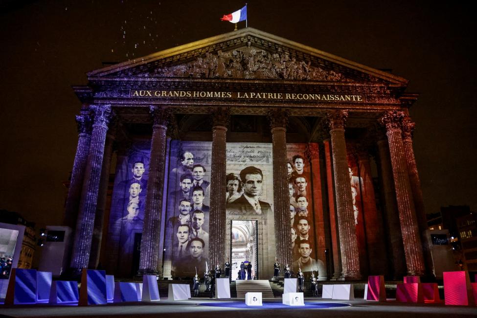 Intronisation au Panthéon de Missak Manouchian et de sa femme Melinee, à Paris, le 21 février 2024.