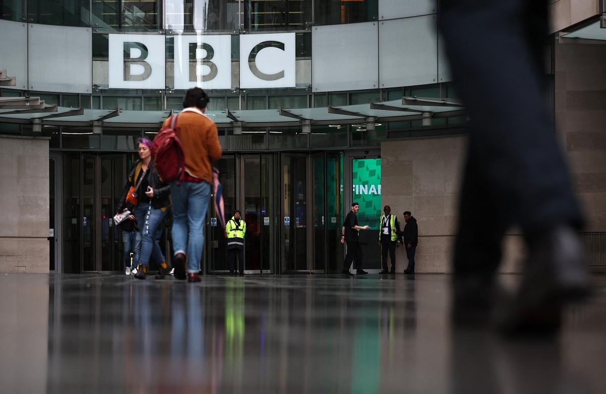 L'entrée de la BBC à Londres le 10 novembre 2025.