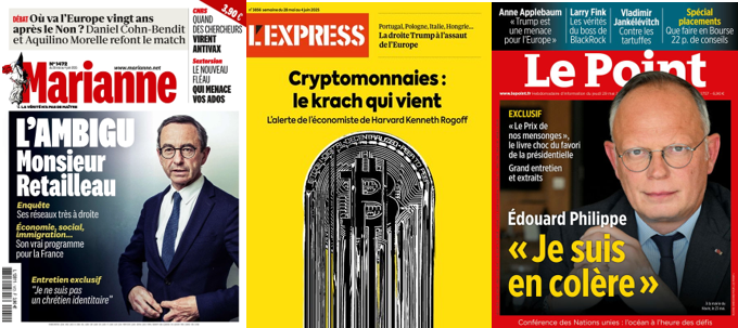 Marianne, L'Express et Le Point.