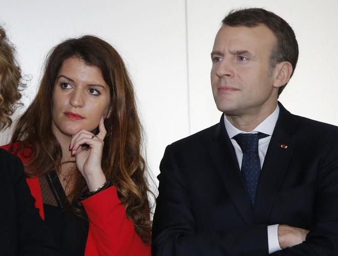 Emmanuel Macron Marlène Schiappa AFP