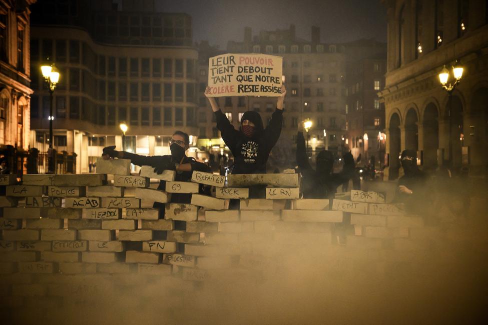Des manifestants à Lyon lors de la journée du 17 octobre 2026.