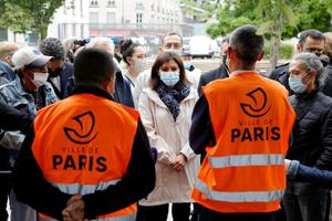 Anne Hidalgo Jardins d'Eole AFP