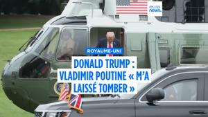 Le président américain s'est dit trahi par Vladimir Poutine, rappelant leur bonne relation avant son élection.