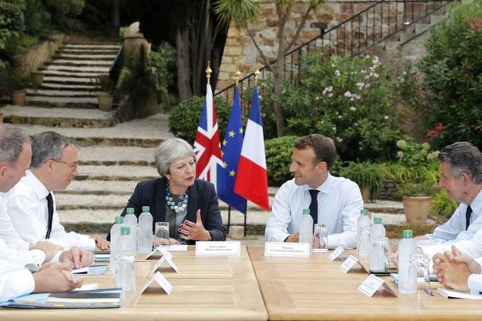Emmanuel Macron et Theresa May à Brégançon