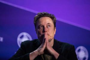 Elon Musk, cofondateur de Tesla et SpaceX et propriétaire de X Holdings Corp. s'exprime lors de la conférence mondiale de l'Institut Milken à l'hôtel Beverly Hilton, le 6 mai 2024 à Beverly Hills, en Californie.