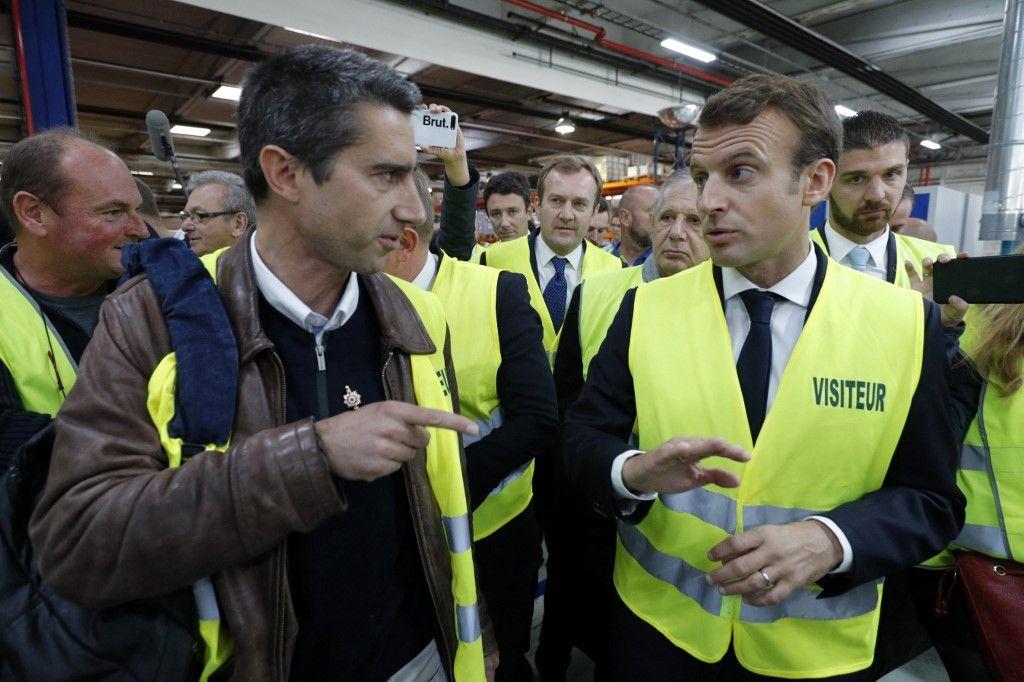 François Ruffin Emmanuel Macron AFP