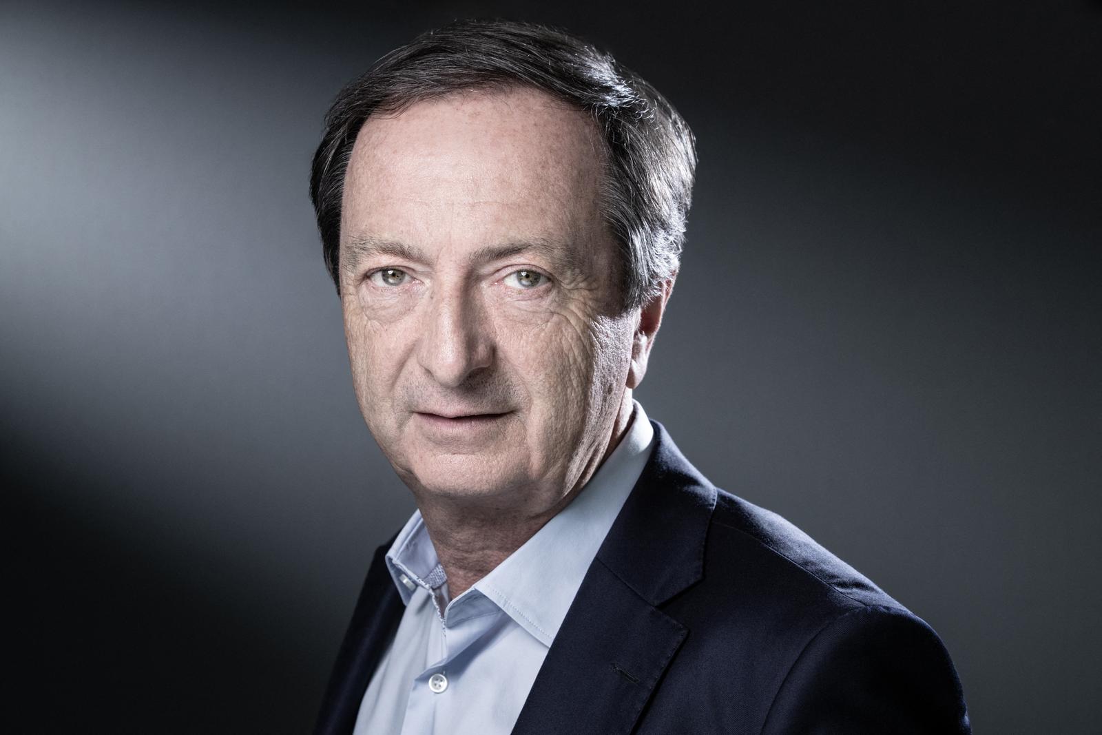 Michel-Edouard Leclerc, patron de l'entreprise du même nom et milliardaire. (Photo by JOEL SAGET / AFP)