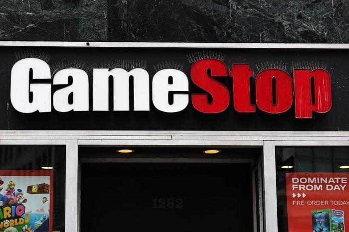 GameStop logo jeux vidéo bourse AFP