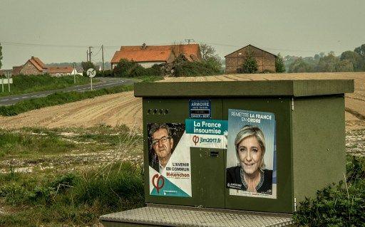 Le Pen Mélenchon affiche