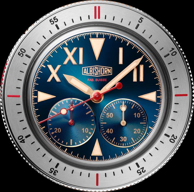 Un chronographe vintage plein d’imagination (Albishorn)…