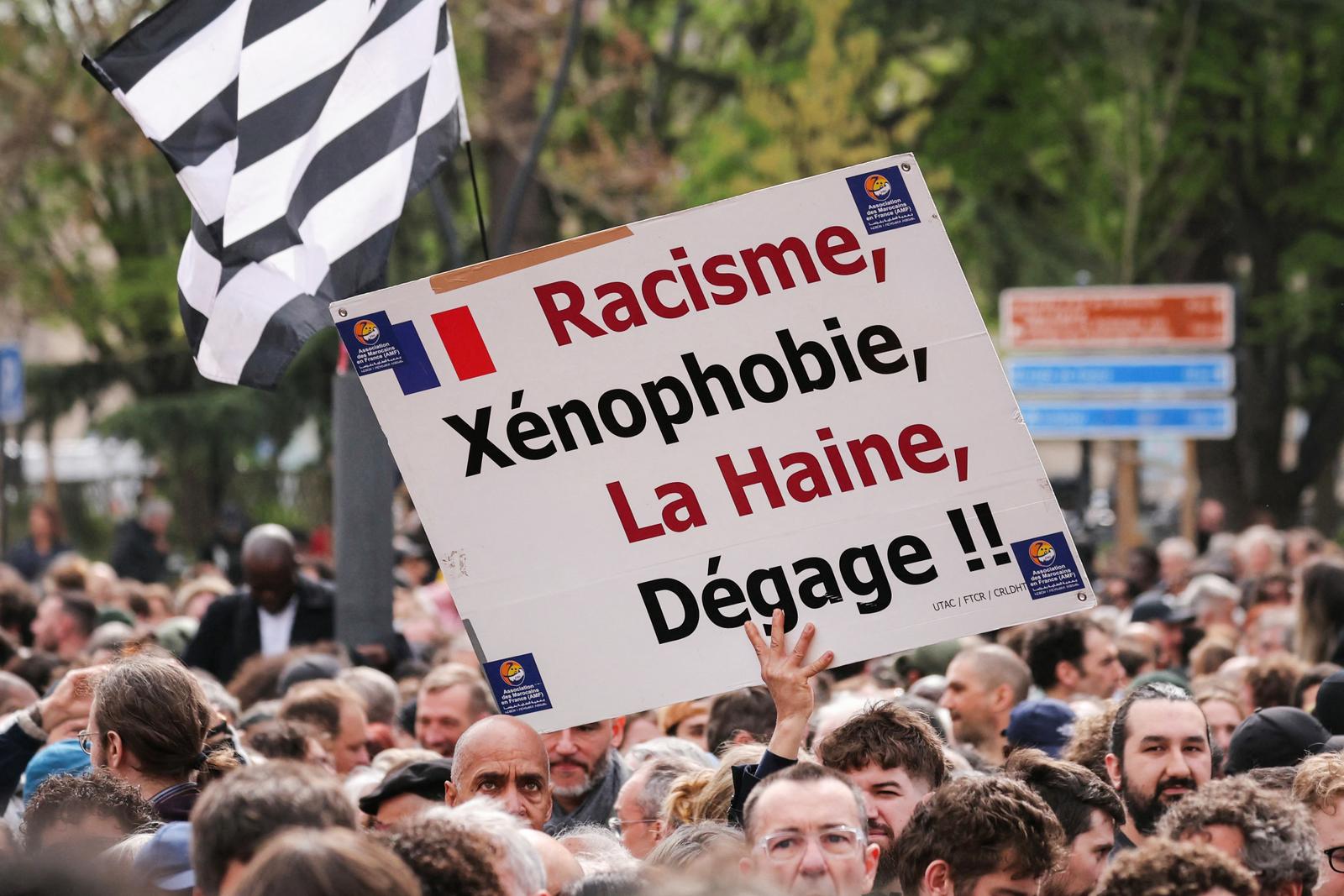 Un rassemblement contre le racisme organisé par le maire de Saint-Denis, Bally Bagayoko, le 4 avril 2026.