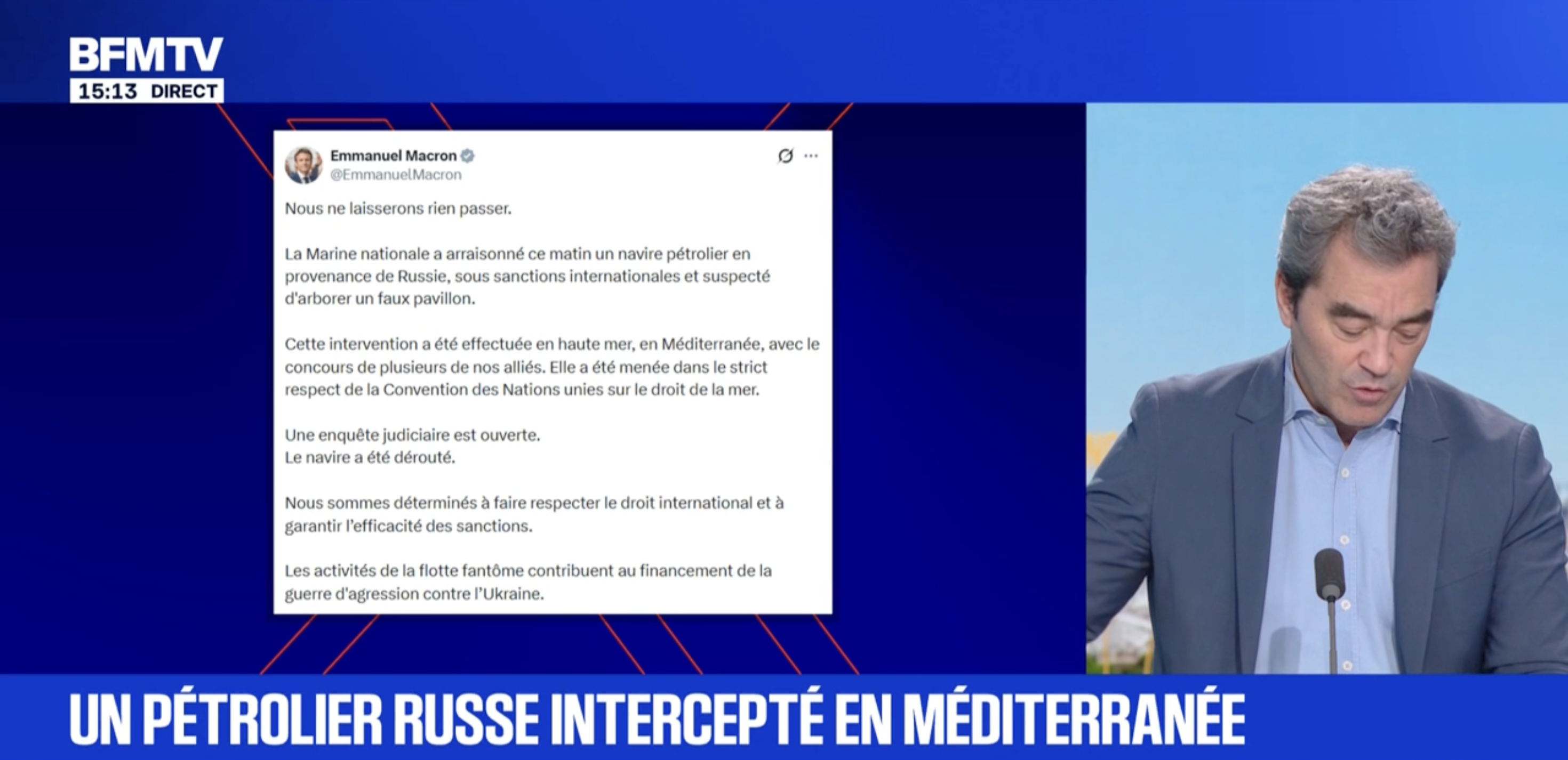 Un navire russe intercepté en Méditerranée par la Marine nationale