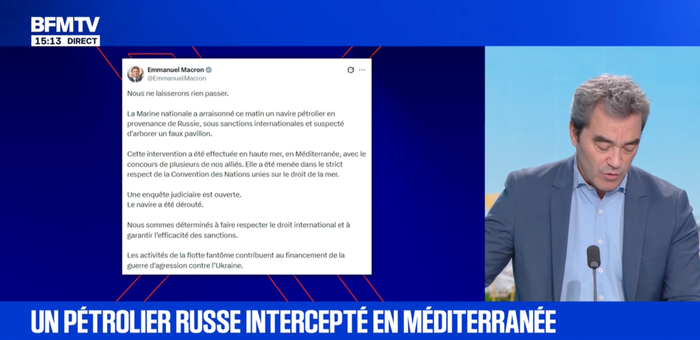 Un navire russe intercepté en Méditerranée par la Marine nationale
