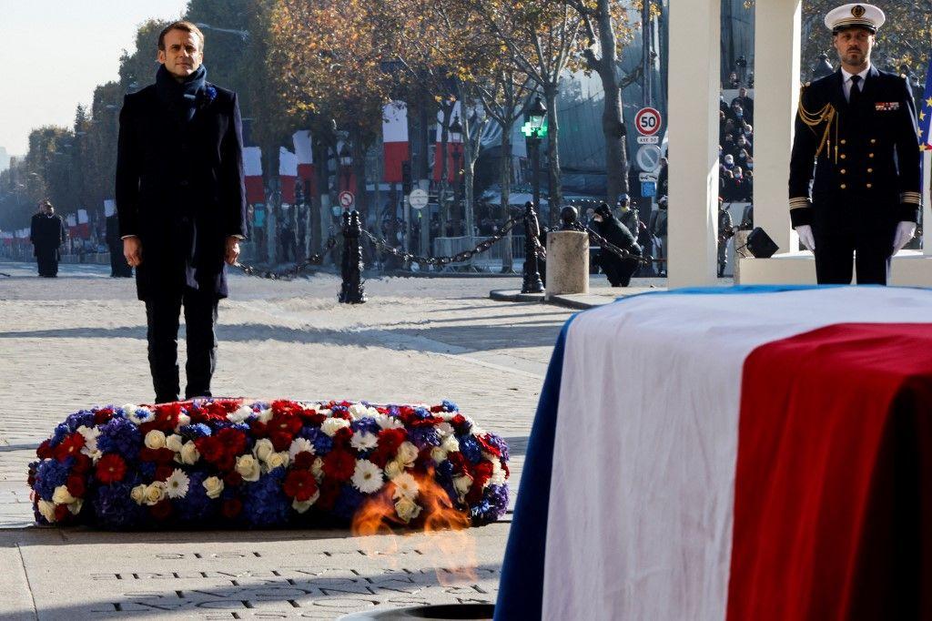 Emmanuel Macron Hubert Germain AFP