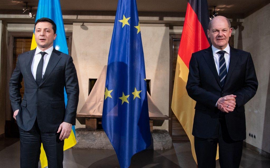 Olaf Scholz Volodymyr Zelensky AFP