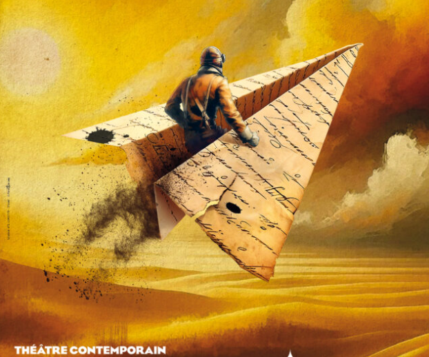 L'affiche de la pièce "Saint-Exupéry, Le commandeur des oiseaux" de Mathieu Rannou.