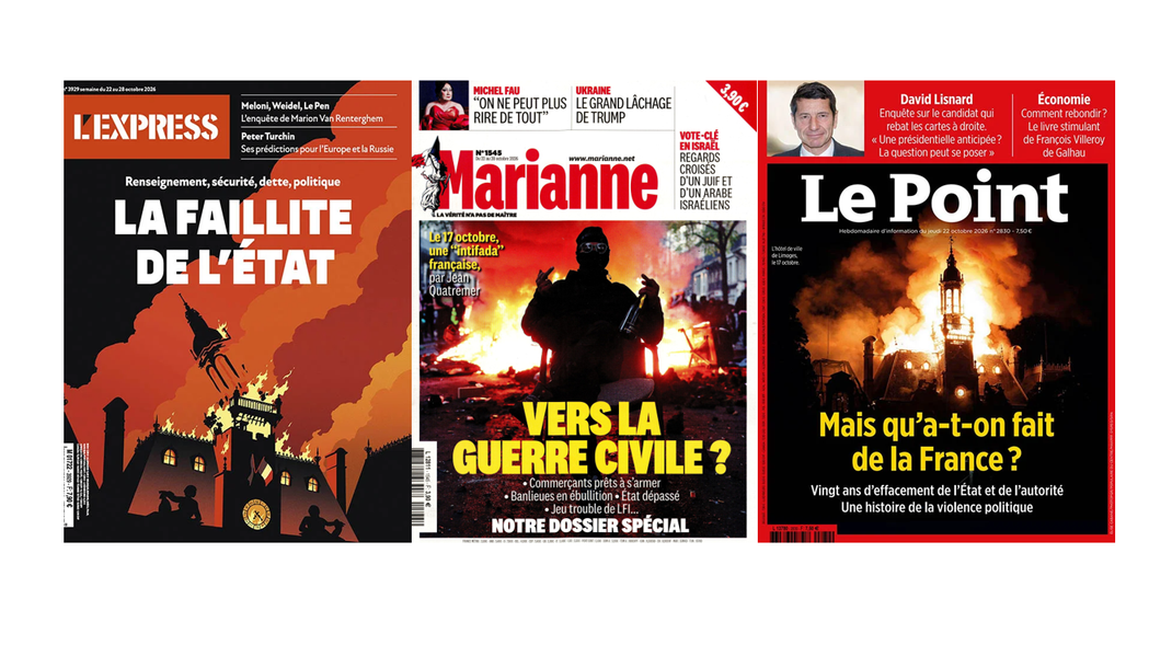 Les hebdomadaires du jeudi 22 octobre.