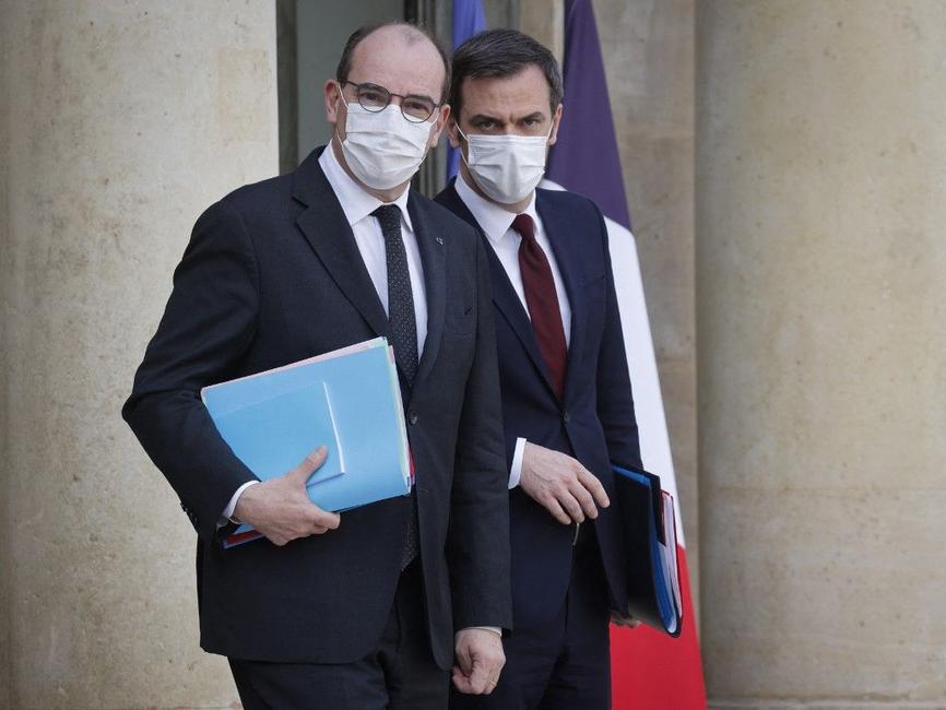 Jena Castex Olivier Véran AFP