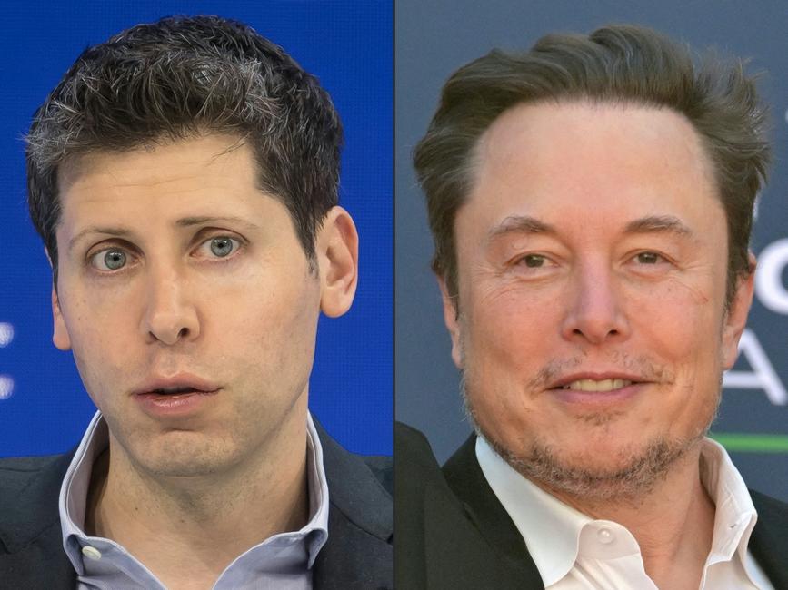 Un montage photo des portraits de Sam Altman et de Elon Musk (image d'illustration).