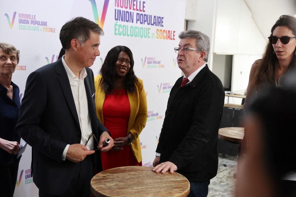 Olivier Faure et Jean-Luc Mélenchon, photo AFP