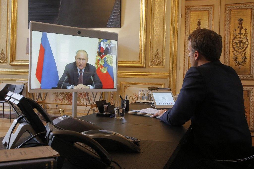 Emmanuel Macron Vladimir Poutine AFP