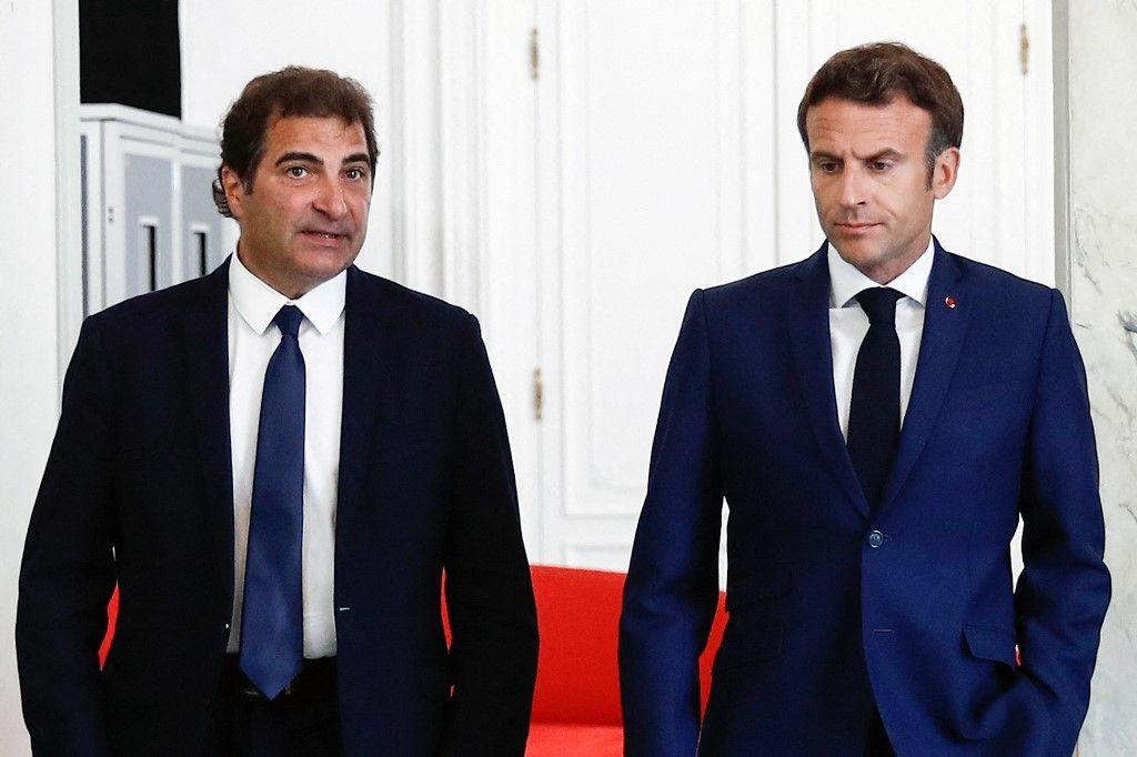 Emmanuel Macron Christian Jacob AFP