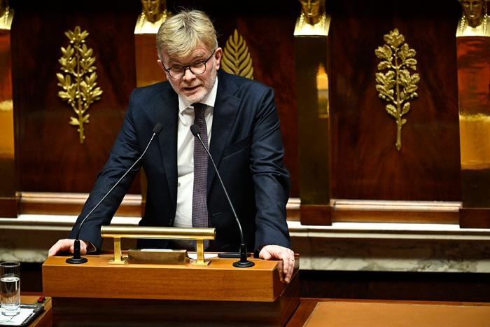 Marc Fesneau lors d'une déclaration à l'Assemblée nationale.