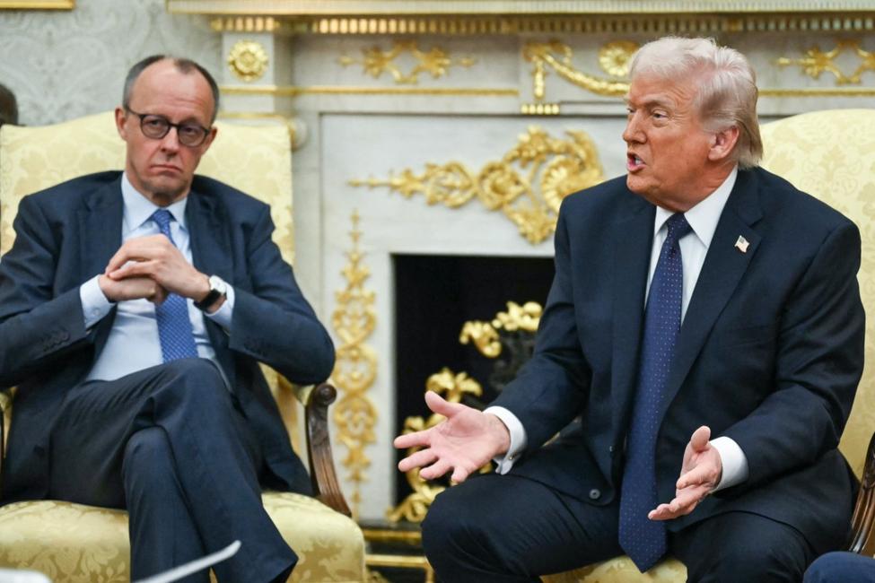 Donald Trump et Friedrich Merz à la Maison Blanche. 