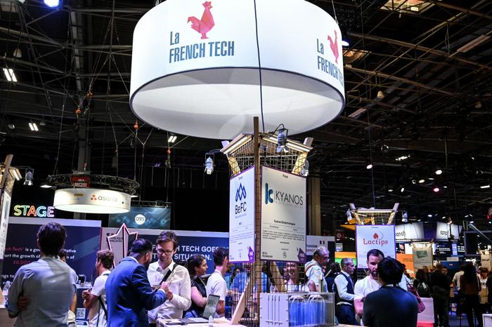 Le stand de La French Tech lors du salon Vivatech, dédié aux startups et à l'innovation technologique, à Paris, le 15 mai 2022.