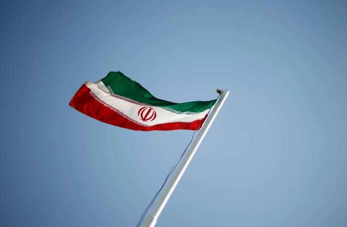 Une vue du drapeau iranien.
